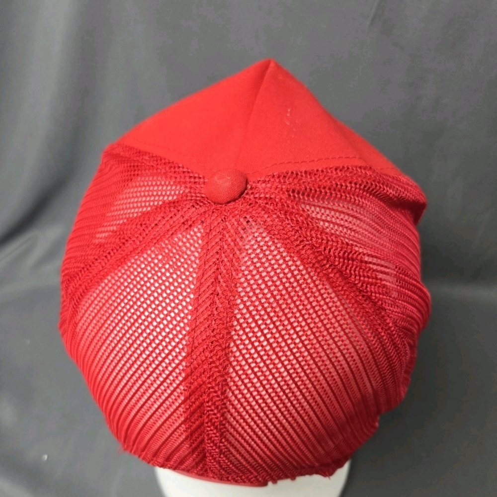 Vintage Red DewEze All Terrain Mower Truckers Cap Mesh Snapback Hat - Picture 6 of 8